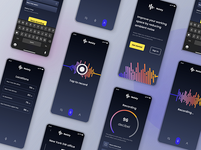 Noisly - noise analysis app ambientnoise design noise noisereduction ui uidesign ux uxdesign