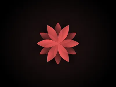 Space Flower Logo black branding clean design flower flower logo futuristic graphic logo logo mark logomark mark minimal red space unway vector