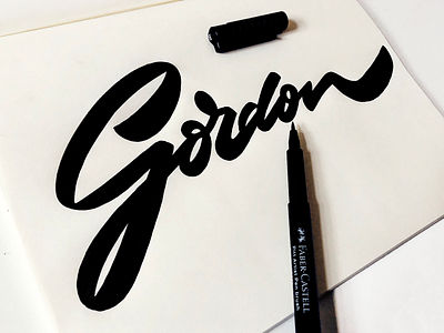 Gordon calligraphy custom design flow lettering logo logomaker logotype retro script sharp sketch solid sophiscticated type typography unique urban vintage