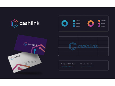 cashlink art branding design flat illustration illustrator logo logo design logo maker minimalist ui ux vector