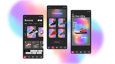 XShoes (E-Commerce) App app design ecommerce graphic design ui