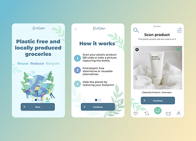 Plastic free grocery design product design ui ux