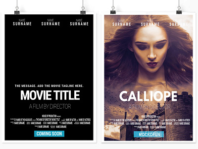 Movie Poster Template design graphic design movie poster movie poster credits