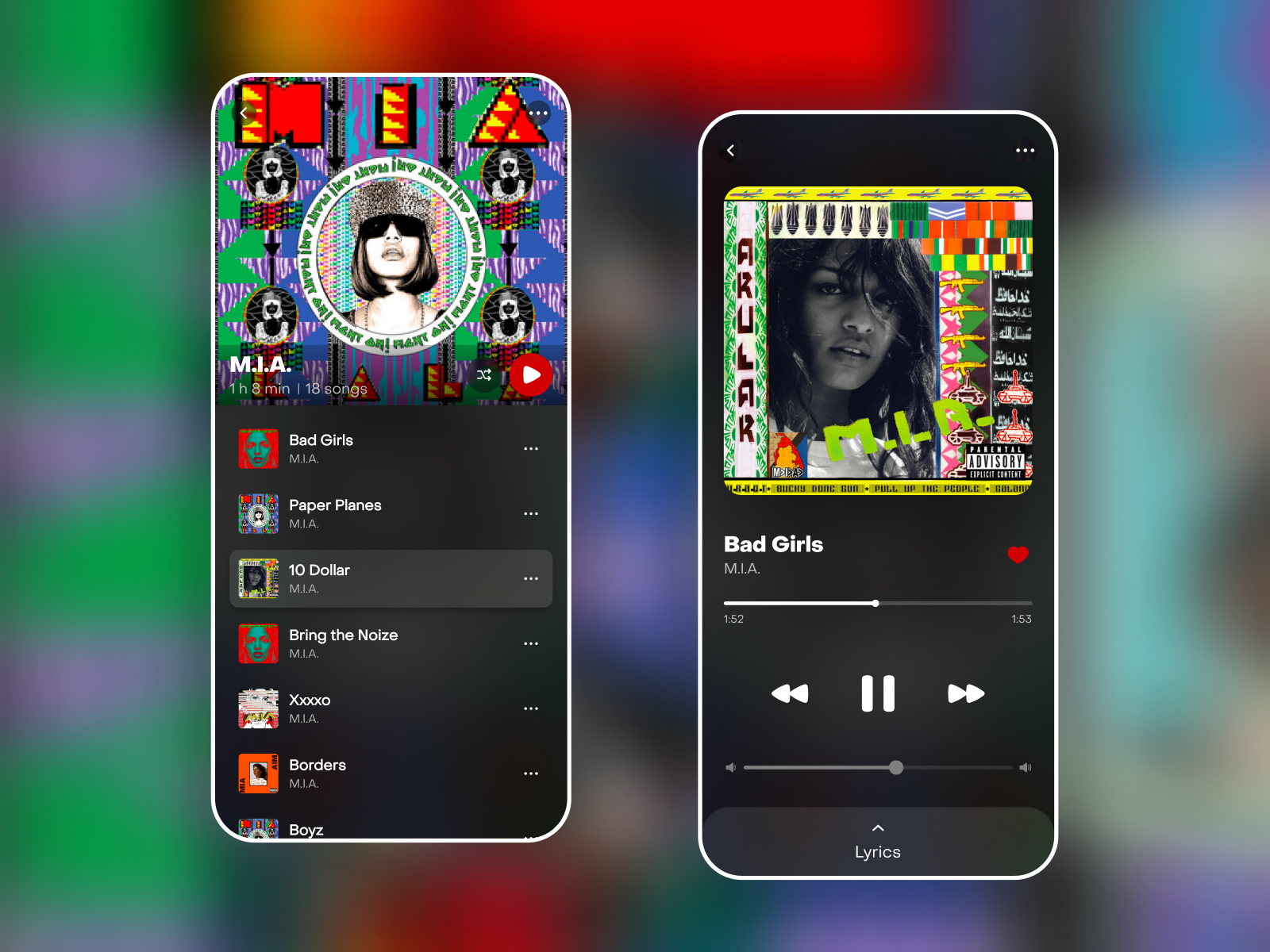 Example of Music Player