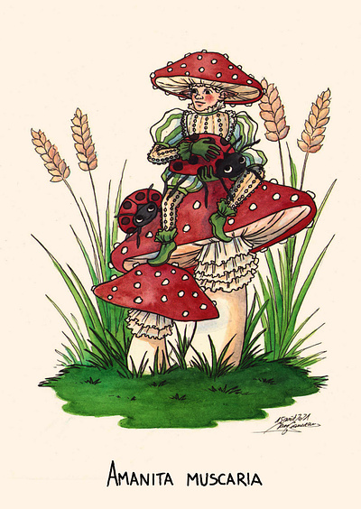 Mushroom Fairy design illustration