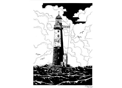 Ar-Men Lighthouse design illustration