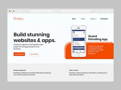 Premise | Website Landing Page adobe xd graphic design interface landing page ui uiux user interface ux web web ui website design