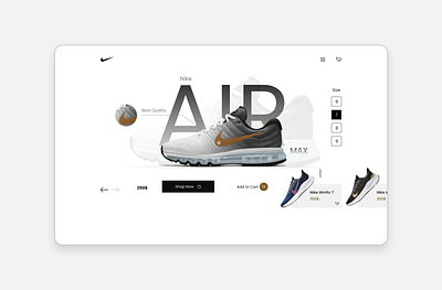 Shoe Product Page UI graphic design icon typography ui