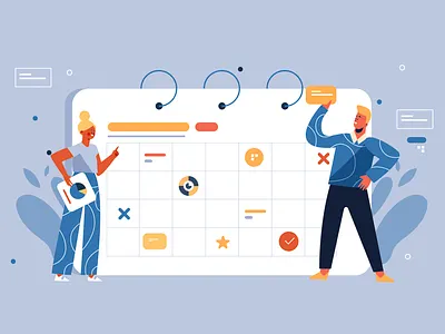 Bussines Planning bussines character illustration lifestyle people illustration planning vector illustration
