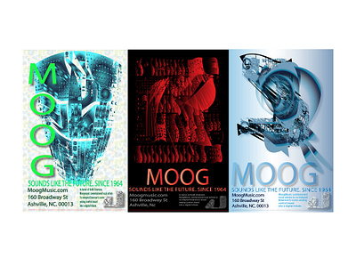 Fictional Ad Campaign for MOOG graphic design print vector