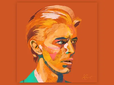 Star Man abstract art david bowie digital illustration digital illustrators illustration personal project portrait procreate