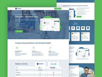 Medical Software Landing Page