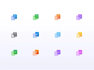 Frosted Glass Icons Exploration for PDF converting website frosted icons glass icons glassmorphism icon icons illustration logo pdf sketch software ui