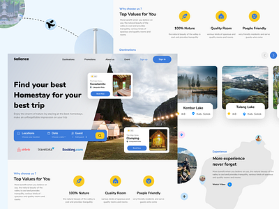 Saliance-Travel Agency Landing Page adventure branding design designui figma figmadesign homeoage landingpage travel trip ui uidesign userinterface ux uxdesign