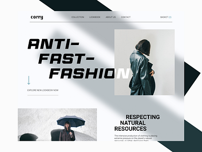 Fashion Brand Homepage UI Design Concept art clothes concept design e commerce fashion flat minimal shop store ui ui concept ux web design