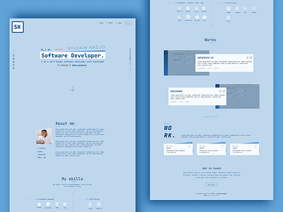 Personal portfolio site - Sylvain Kadjo design personal site portfolio ui website