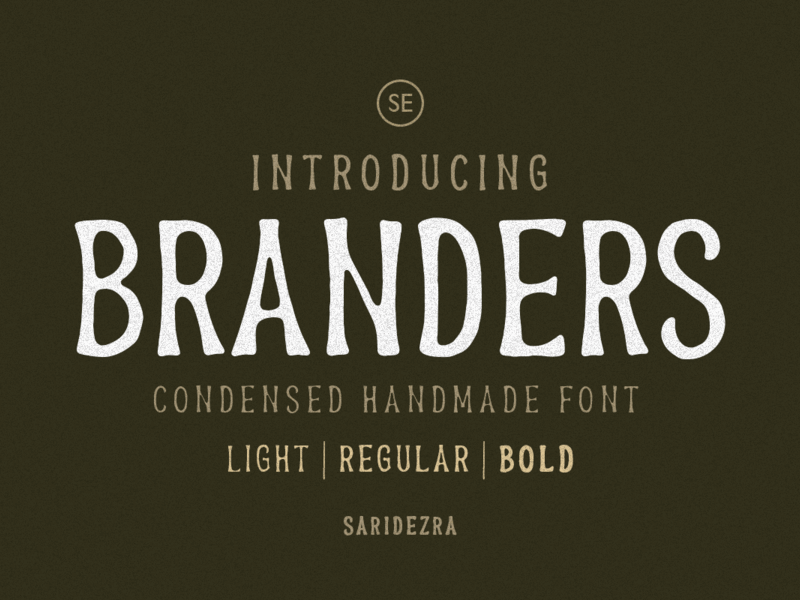 Branders – Condensed Handmade Font custom fonts design forest typography