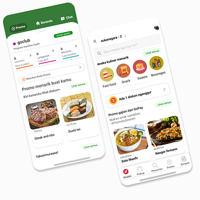 Recreate gojek app design figma ui