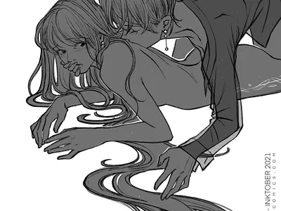 Slither comics illustration inktober