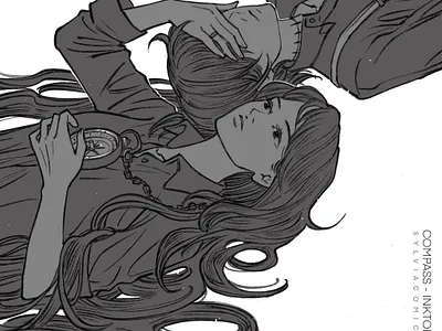 Compass comics illustration inktober