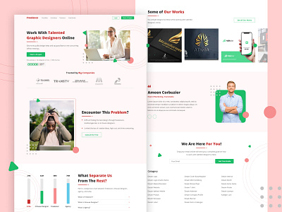 Freelance Website UI Design apps client colorful design freelance proffesional red ui uiux web design website
