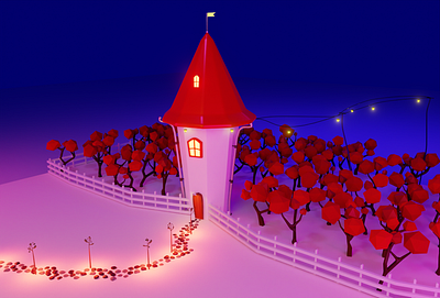 Cozy Castle 3d blender branding colors design graphic design illustration illustrator motion graphics