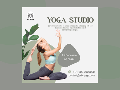 Social Media Design | Yoga Studio | Ad app app design banner branding graphic design graphics design instragram post logo ui