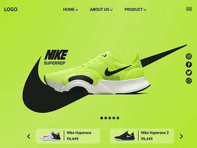Nike UI design figma illustration