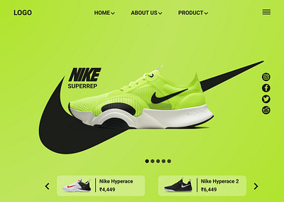 Nike UI design figma illustration