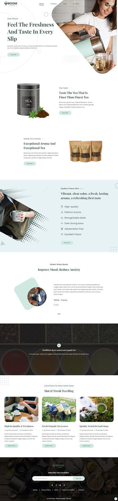 Boom- Tea (Pistachio) Shopify Theme design designtheme responsive shopifytheme theme web design webdeveloper website website design