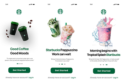 Starbucks App Redesign graphic design photoshop ui