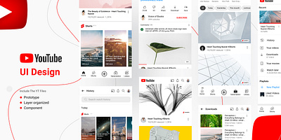 You Tube UI Design adobe xd graphic design logo ui