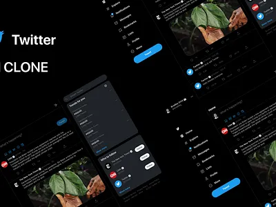 Twitter UI Clone adobe xd photoshop