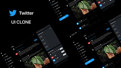 Twitter UI Clone adobe xd photoshop