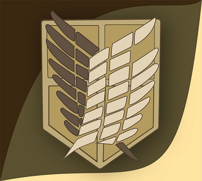 Attack on titan scout regiment batch graphic design illustrator