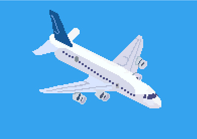 airplane pixel art graphic design illutrator pexelart pixel art