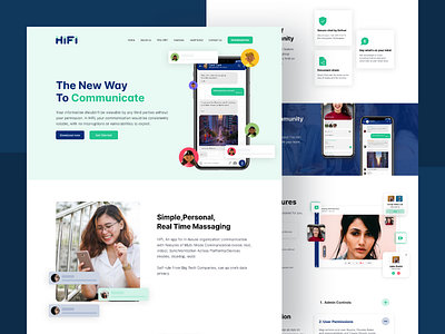 HIFI App Landing Page landing page ui mobileappdesign ui ui design uidesigner uiux uiuxdesign uiuxdesigner userinterfacedesign uxinspiration uxtrends