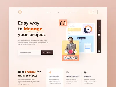 Project Management Website agency clean design discussion file flowchart landing page management project project management services team ui ux web design website