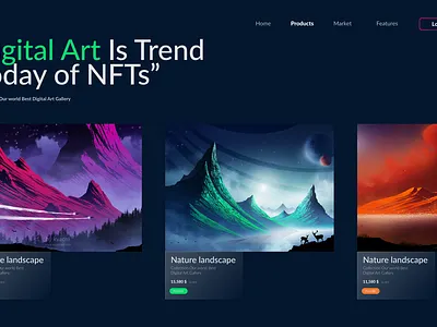 NFT's Hero Image digital art hero nfts nfts. ui