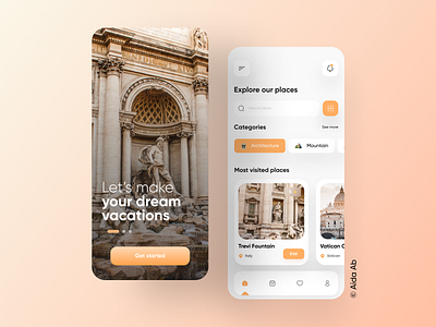 Travel App Mobile UI Design app booking app design destinations explore illustration minimal new post popular design travel travel agency travel booking travelling ui ui design ui trends uiux ux uxui vacations