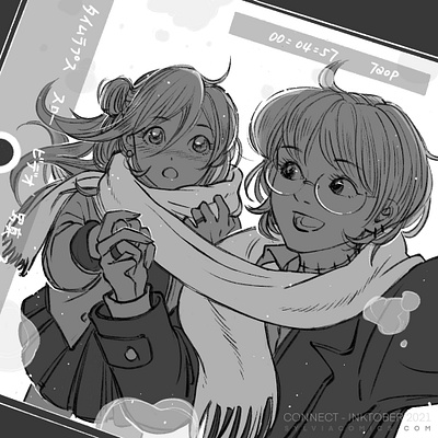 Connect comics illustration inktober