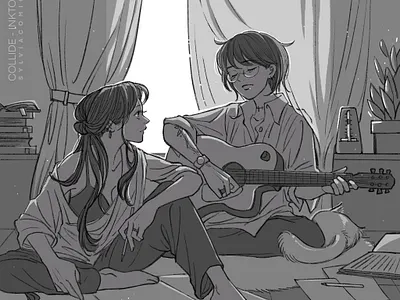 Collide comics illustration inktober