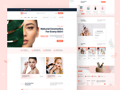 Cosmetics Ecommerce Website cosmetics website ecommerce template ui website