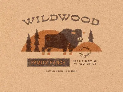Wildwood Family Ranch atomica brand identity branding bull bull illustration cattle design graphic design illustration illustrator lettering logo logotype northern california ranch ranch branding true grit texture supply type type lockup typography