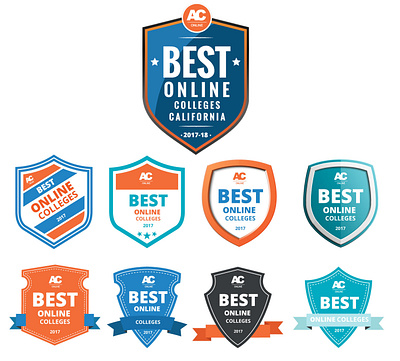Badges for AffordableCollegesOnline.org illustrator