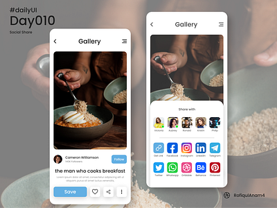 DailyUI 010 | Social Share @RofiqulAnam4 challenge dailyui dailyui010 dailyuichallenge graphic design socialshare ui uidesign userexperience userinterface ux uxdesign
