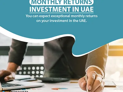 Monthly Returns Investment In UAE graphic design