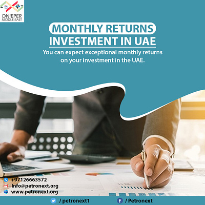 Monthly Returns Investment In UAE graphic design