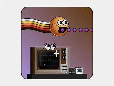 MiSTer FPGA Pacman illustration vector