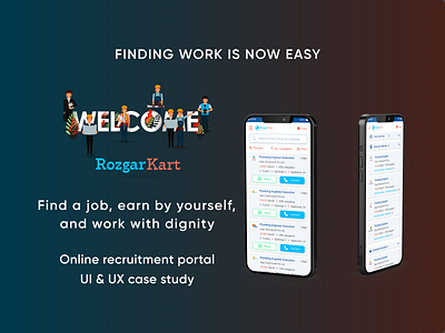 Rozgarkart mobile app - Online recruitment portal behance job portal jobs online recruitment recruitment agency uiuxdesign